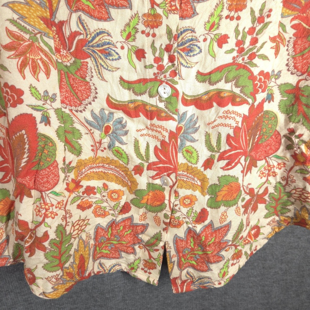 Gretchen Scott Floral Button Front Blouse Womens Medium Bell Sleeve Boho - Picture 10 of 13